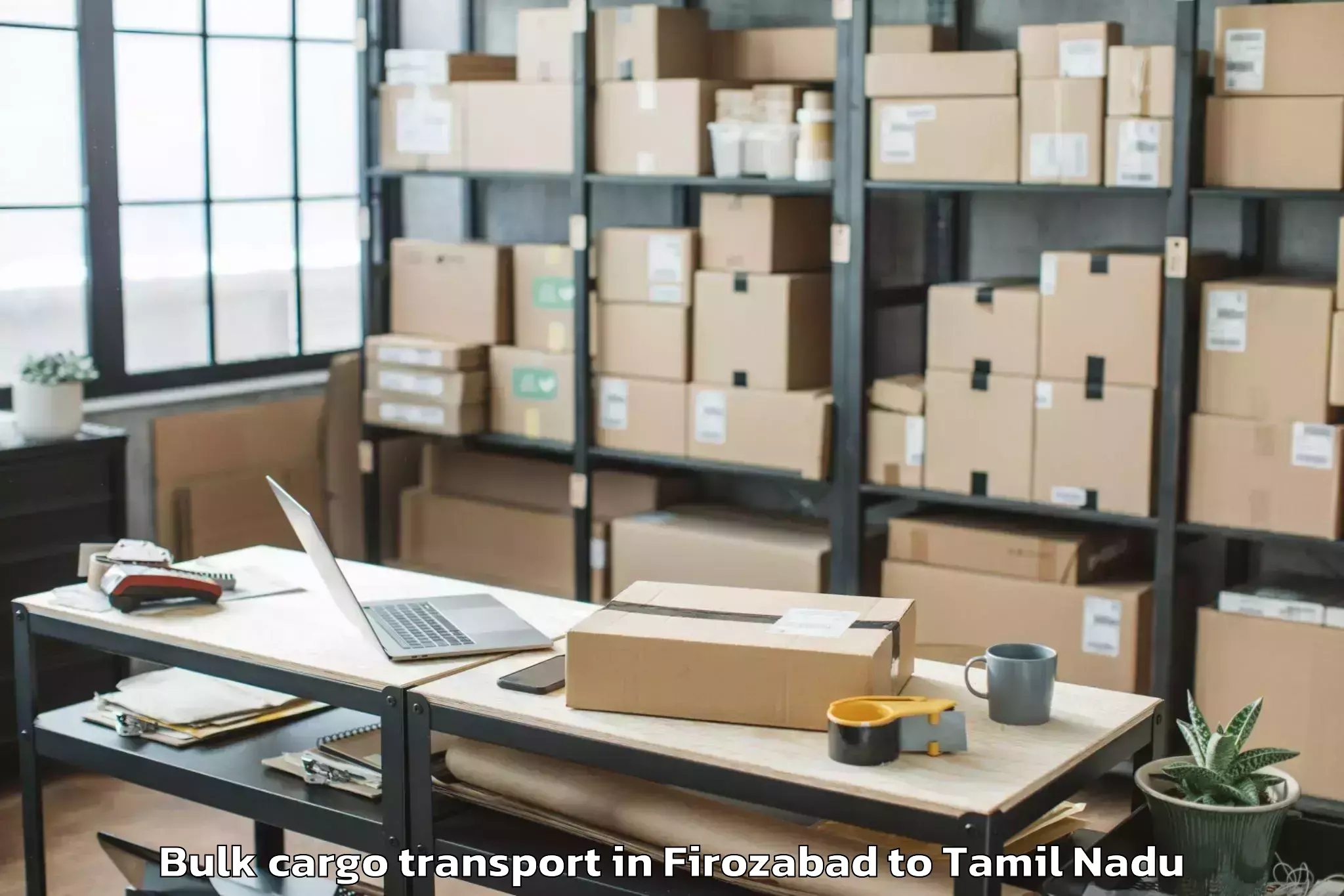 Book Your Firozabad to Udumalaippettai Bulk Cargo Transport Today